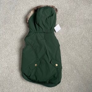 Tails & Noses Holiday Pet Dog Jacket Coat Green Size Large NWT